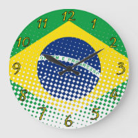 Drapeau Du Brésil Avec Effet Halftone