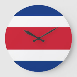 Grande Horloge Ronde Drapeau du Costa Rica