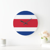 Grande Horloge Ronde Drapeau du Costa Rica (Maison)