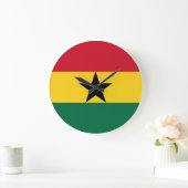 Grande Horloge Ronde Drapeau du Ghana (Maison)