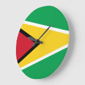 Grande Horloge Ronde Drapeau du Guyana (Guyana) (Angle)
