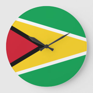 Grande Horloge Ronde Drapeau du Guyana (Guyana)