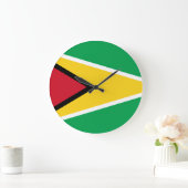Grande Horloge Ronde Drapeau du Guyana (Guyana) (Maison)