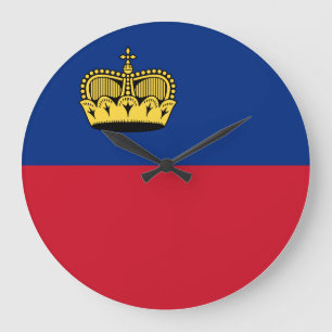 Grande Horloge Ronde Drapeau du Liechtenstein