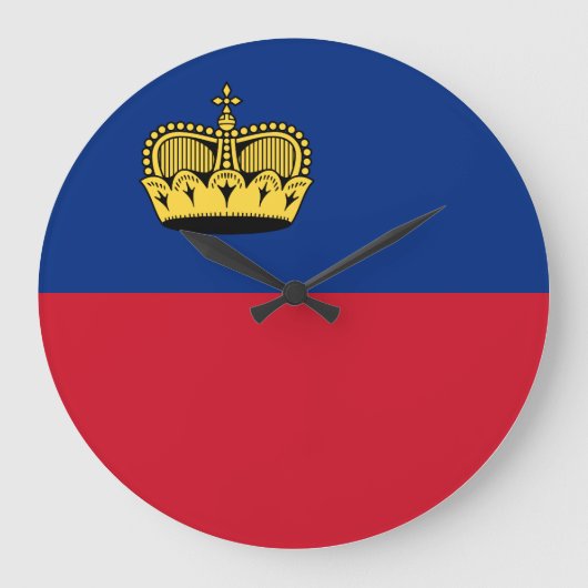 Grande Horloge Ronde Drapeau du Liechtenstein (Recto)