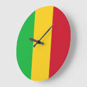 Grande Horloge Ronde Drapeau du Mali (Angle)