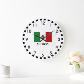Grande Horloge Ronde Drapeau du Mexique (Maison)