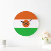 Grande Horloge Ronde Drapeau du Niger (Maison)