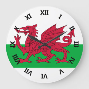 Grande Horloge Ronde drapeau du pays de galles