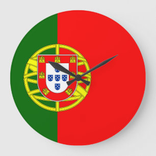 Grande Horloge Ronde Drapeau du Portugal