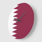 Grande Horloge Ronde Drapeau du Qatar (Angle)