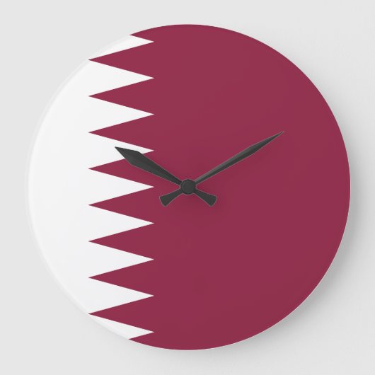Grande Horloge Ronde Drapeau du Qatar (Recto)