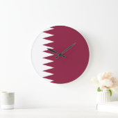 Grande Horloge Ronde Drapeau du Qatar (Maison)
