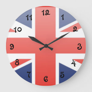 Grande Horloge Ronde Drapeau du Royaume-Uni