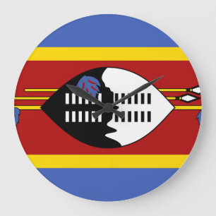 Grande Horloge Ronde Drapeau du Swaziland
