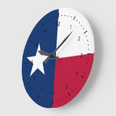 Grande Horloge Ronde Drapeau du Texas, drapeau de l'État américain (Angle)