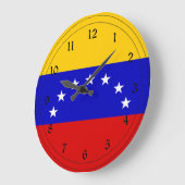 Grande Horloge Ronde Drapeau du Venezuela (Angle)