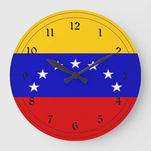 Grande Horloge Ronde Drapeau du Venezuela (Recto)