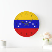 Grande Horloge Ronde Drapeau du Venezuela (Maison)