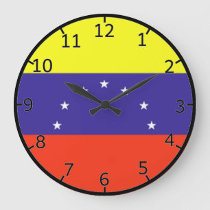 Grande Horloge Ronde Drapeau du Venezuela