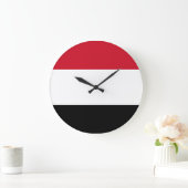 Grande Horloge Ronde Drapeau du Yémen (Maison)
