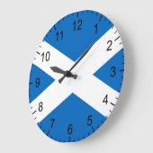Grande Horloge Ronde Drapeau écossais (Angle)