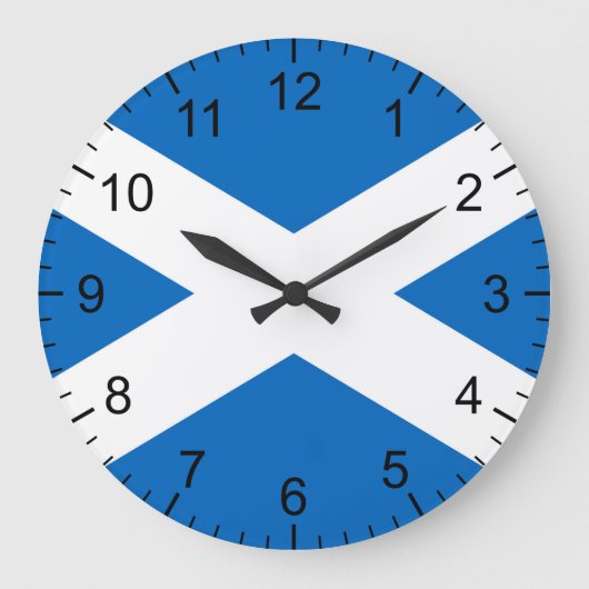 Grande Horloge Ronde Drapeau écossais (Recto)