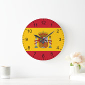 Grande Horloge Ronde Drapeau espagnol (Maison)