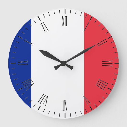 Grande Horloge Ronde Drapeau France (Recto)