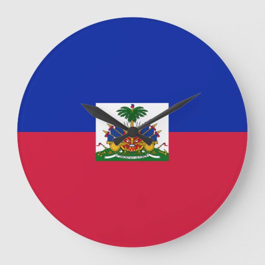 Grande Horloge Ronde Drapeau Haïti (Haïti) (Recto)