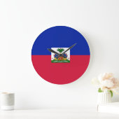 Grande Horloge Ronde Drapeau Haïti (Haïti) (Maison)