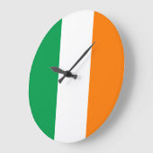 Grande Horloge Ronde Drapeau irlandais (Angle)