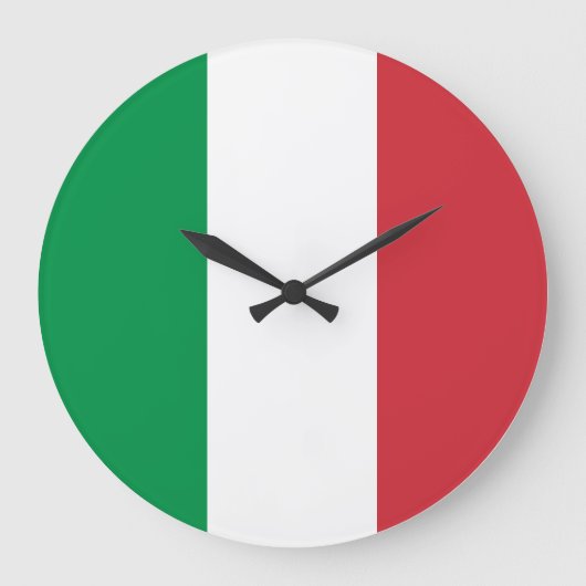 Grande Horloge Ronde Drapeau Italie (Recto)