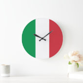 Grande Horloge Ronde Drapeau Italie (Maison)