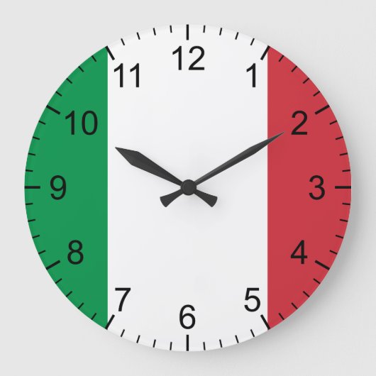 Grande Horloge Ronde Drapeau italien (Recto)