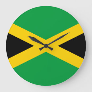 Grande Horloge Ronde Drapeau jamaïcain