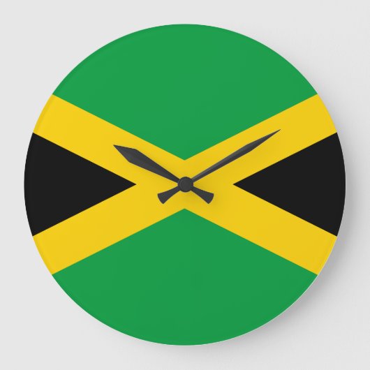 Grande Horloge Ronde Drapeau jamaïcain (Recto)
