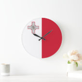 Grande Horloge Ronde Drapeau maltais (Maison)