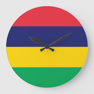 Grande Horloge Ronde Drapeau Maurice