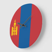 Grande Horloge Ronde Drapeau mongol (Angle)