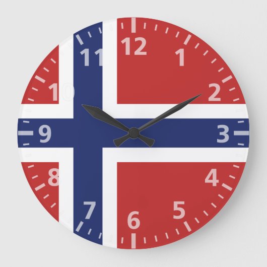 Grande Horloge Ronde Drapeau norvégien (Recto)
