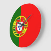 Grande Horloge Ronde Drapeau portugais (Angle)