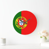 Grande Horloge Ronde Drapeau portugais (Maison)