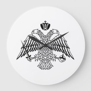 Grande Horloge Ronde Drapeau religieux de l'Eglise orthodoxe grecque Mo