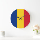 Grande Horloge Ronde Drapeau roumain (Maison)