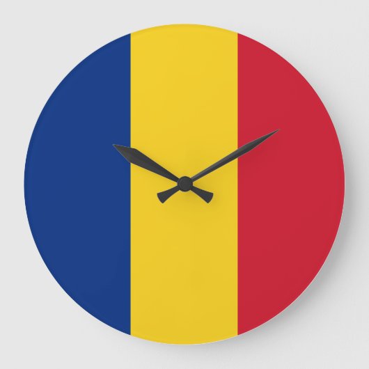 Grande Horloge Ronde Drapeau roumain (Recto)