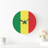 Grande Horloge Ronde Drapeau sénégalais (Maison)