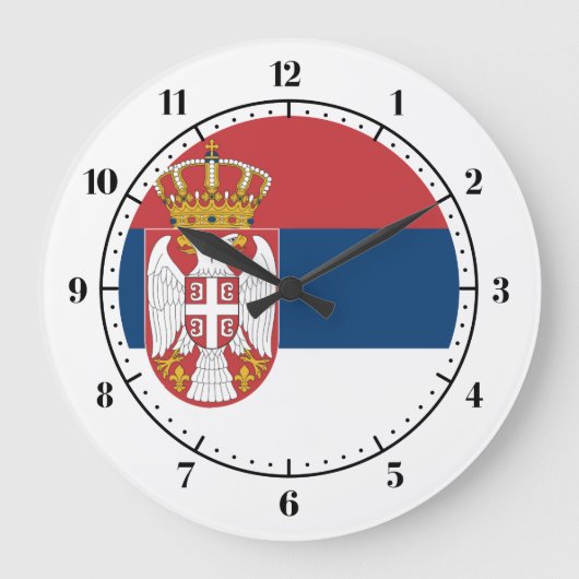 Grande Horloge Ronde Drapeau serbe (Recto)