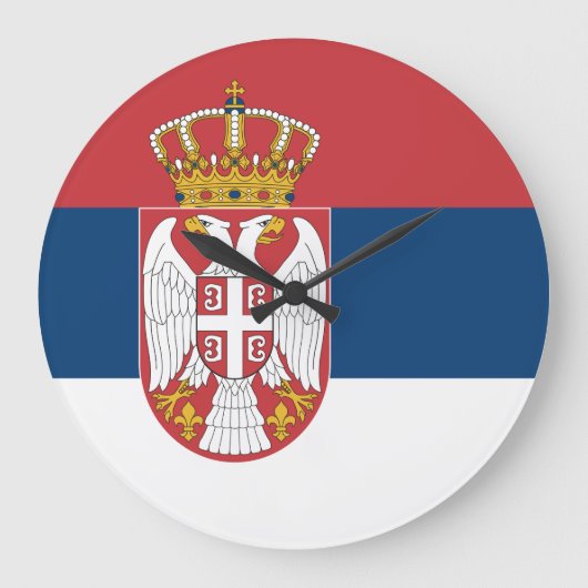 Grande Horloge Ronde Drapeau serbe (Recto)