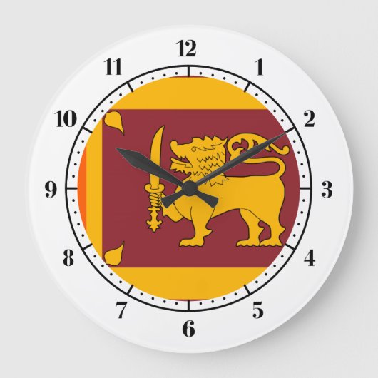 Grande Horloge Ronde Drapeau sri-lankais (Recto)